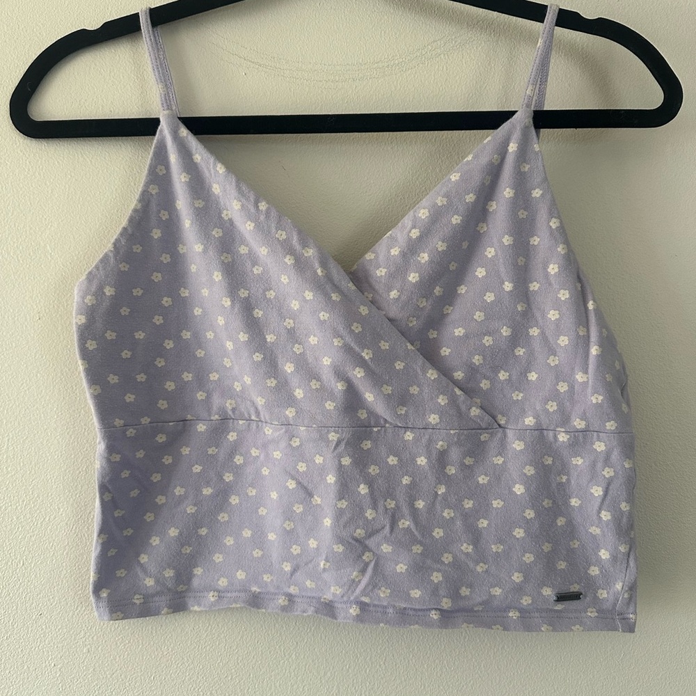 Hollister Lilac Floral Wrap Camisole
